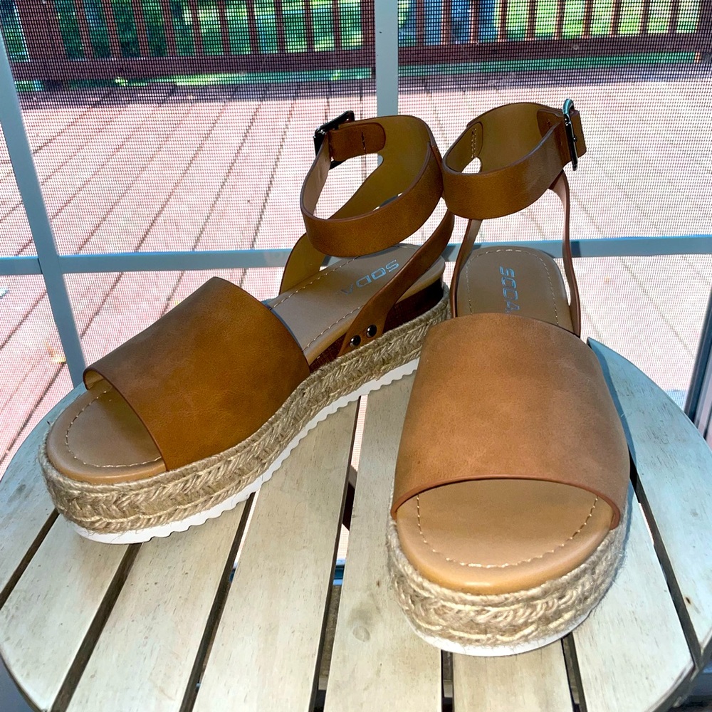Soda wedge espadrille sandals